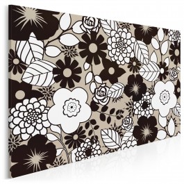 Wzorzysty obraz kwiecisty - nowoczesny obraz na płótnie - 120x80 cm