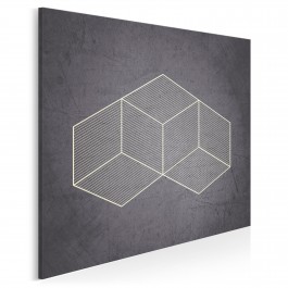 Geometryczny kształt - nowoczesny obraz na płótnie - 80x80 cm