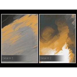 Płomienie na wietrze w żółciach - nowoczesny obraz na płótnie - 120x80 cm