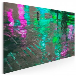 Odbicie magicznego miasta - nowoczesny obraz do salonu - 120x80cm Odbicie magicznego miasta - nowoczesny obraz do salonu - 120x80cm