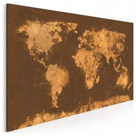 Mapa świata - nowoczesny obraz na płótnie - 120x80 cm