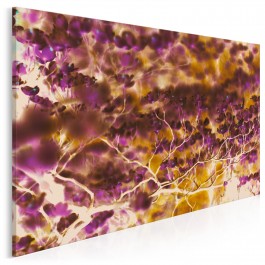 Abstrakcja w brązach i fioletach - nowoczesny obraz na płótnie - 120x80 cm