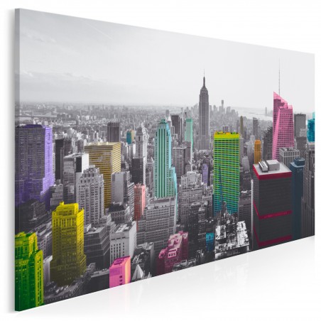 Tysiące barw Nowego Jorku - nowoczesny obraz do salonu - 120x80 cm