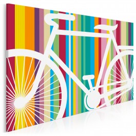 Rowerowy energetyk - nowoczesny obraz na płótnie - 120x80 cm