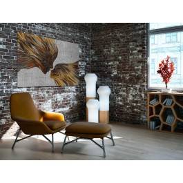 Taniec żywiołów w brązach - nowoczesny obraz na płótnie - 120x80 cm Taniec żywiołów w brązach - nowoczesny obraz na płótnie - 120x80 cm