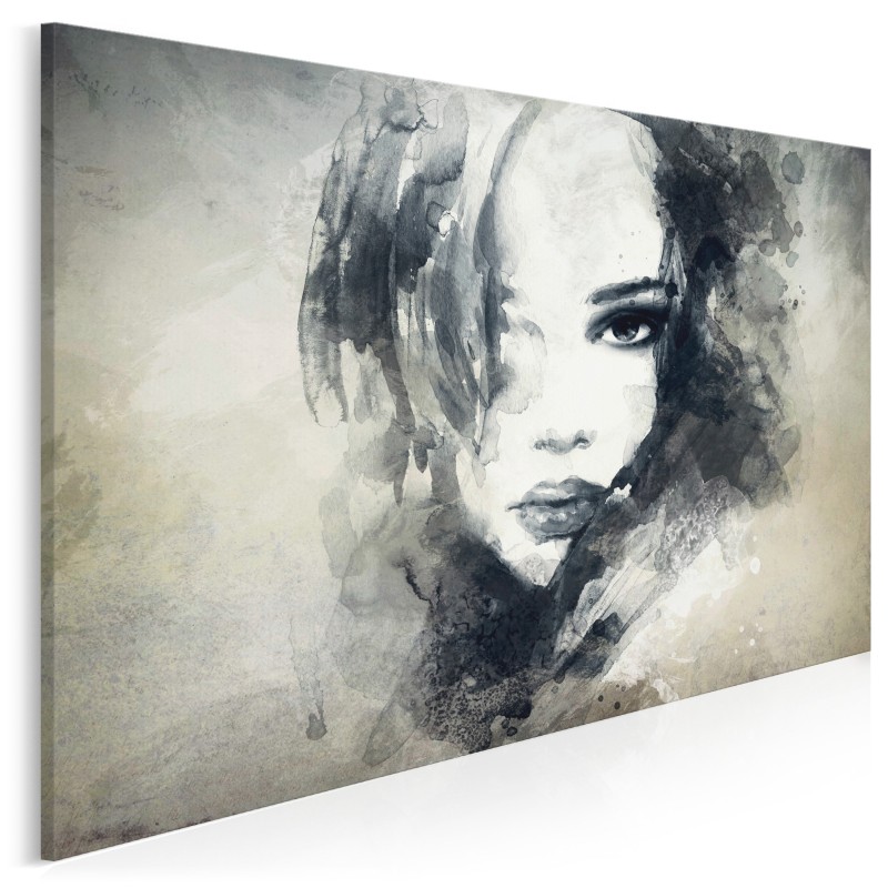 Dusza z antracytu - nowoczesny obraz na płótnie - 120x80 cm