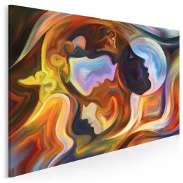Głos serca, głos rozsądku - nowoczesny obraz na płótnie - 120x80 cm
