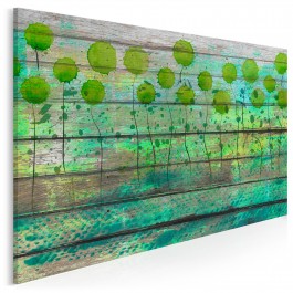 Szmaragdowa ekspresja - nowoczesny obraz na płótnie - 120x80 cm Szmaragdowa ekspresja - nowoczesny obraz na płótnie - 120x80 cm