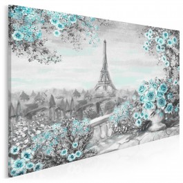 Paryskie noce - nowoczesny obraz na płótnie - 120x80 cm