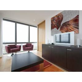 Taniec żywiołów w czerwieniach - nowoczesny obraz na płótnie - 120x80 cm Taniec żywiołów w czerwieniach - nowoczesny obraz na płótnie - 120x80 cm