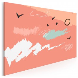 Pąsowa fraszka - nowoczesny obraz na płótnie - 120x80 cm