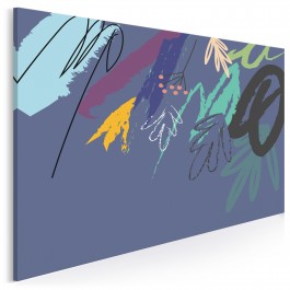 Liryczne indygo - nowoczesny obraz na płótnie - 120x80 cm