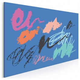 Lazurowa ballada - nowoczesny obraz na płótnie - 120x80 cm