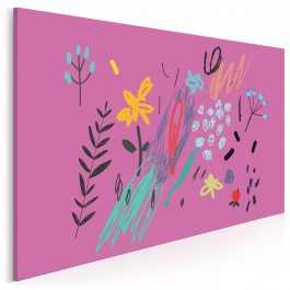 Wrzosowy sonet - nowoczesny obraz na płótnie - 120x80 cm