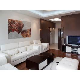 Taniec żywiołów w czerwieniach - nowoczesny obraz na płótnie - 120x80 cm Taniec żywiołów w czerwieniach - nowoczesny obraz na płótnie - 120x80 cm