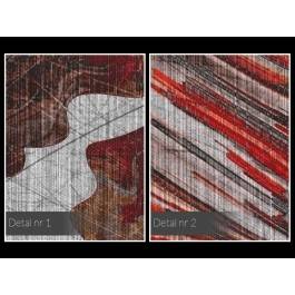 Taniec żywiołów w czerwieniach - nowoczesny obraz na płótnie - 120x80 cm Taniec żywiołów w czerwieniach - nowoczesny obraz na płótnie - 120x80 cm