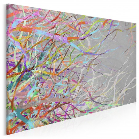 Płomienne zorze - nowoczesny obraz na płótnie - 120x80 cm