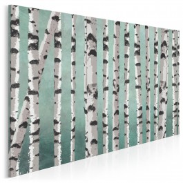 Brzozowy labirynt - nowoczesny obraz na płótnie - 120x80 cm