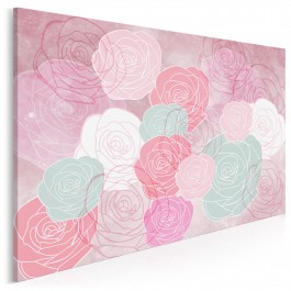 Ogrody różane - nowoczesny obraz na płótnie - 120x80 cm