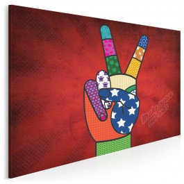 Make peace not war - nowoczesny obraz na płótnie - 120x80 cm