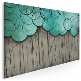 Pół na pół - nowoczesny obraz na płótnie - 120x80 cm