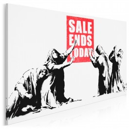 Banksy - Sale ends today - nowoczesny obraz na płótnie - 120x80 cm