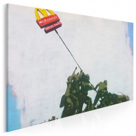 Banksy - Flaga McDonalds - nowoczesny obraz na płótnie - 120x80 cm