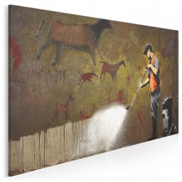 Banksy - Lascaux - nowoczesny obraz na płótnie - 120x80 cm