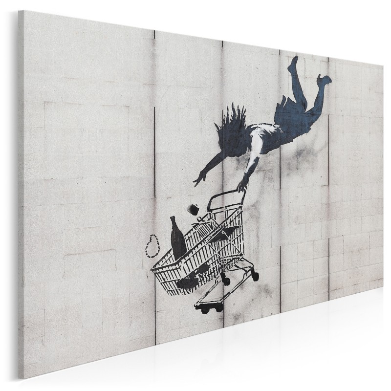 Banksy - Kobieta z wózkiem - nowoczesny obraz na płótnie Banksy - Kobieta z wózkiem - nowoczesny obraz na płótnie