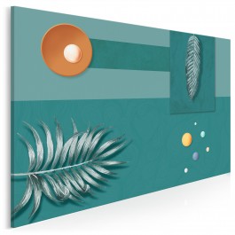 Gra w zielone - nowoczesny obraz do salonu - 120x80 cm Gra w zielone - nowoczesny obraz do salonu - 120x80 cm