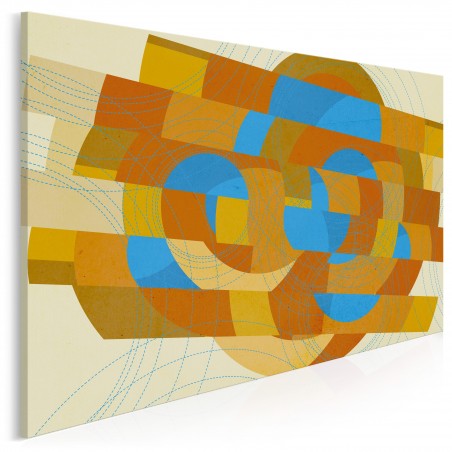 Krąg ognia - nowoczesny obraz na płótnie - 120x80 cm