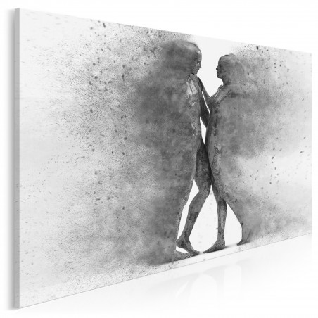Metafizyka miłości w szarościach - nowoczesny obraz na płótnie - 120x80 cm
