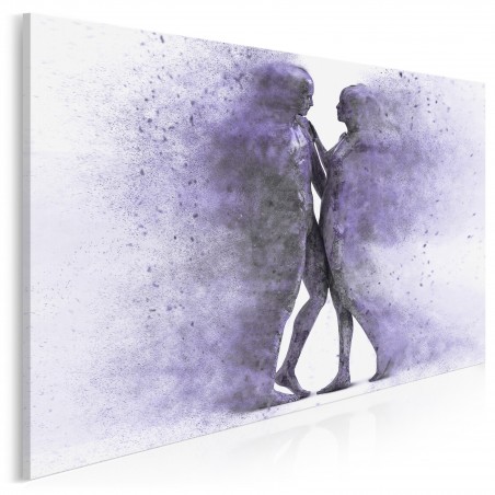 Metafizyka miłości we fioletach - nowoczesny obraz na płótnie - 120x80 cm
