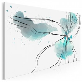 Kwiat oceanu  - nowoczesny obraz na płótnie - 120x80 cm