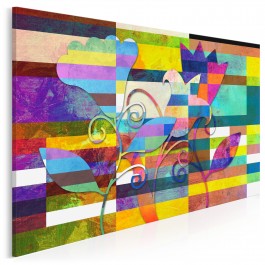 Kurtuazyjne damy - nowoczesny obraz na płótnie - 120x80 cm Kurtuazyjne damy - nowoczesny obraz na płótnie - 120x80 cm