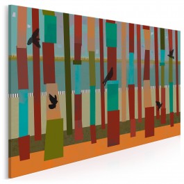 Barwna woliera - nowoczesny obraz na płótnie - 120x80 cm
