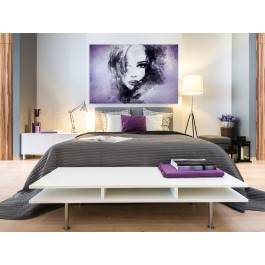 Dusza z antracytu we fioletach - nowoczesny obraz na płótnie - 120x80 cm