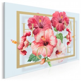 Kwiecista harmonia - nowoczesny obraz na płótnie - 120x80 cm