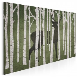 Leśny stróż - nowoczesny obraz do sypialni - 120x80 cm