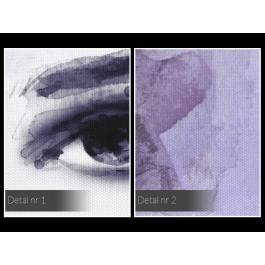 Dusza z antracytu we fioletach - nowoczesny obraz na płótnie - 120x80 cm