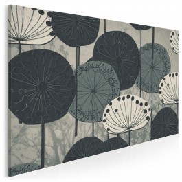 Eufloria w szarościach - nowoczesny obraz na płótnie - 120x80 cm