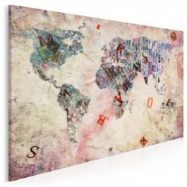 Alfabet podróżnika - nowoczesny obraz na płótnie - 120x80 cm