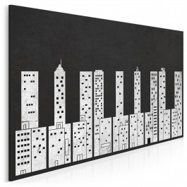 Dźwięki miasta - nowoczesny obraz na płótnie - 120x80 cm Dźwięki miasta - nowoczesny obraz na płótnie - 120x80 cm