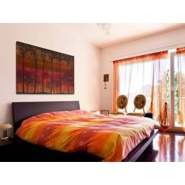 Letni zmierzch - nowoczesny obraz do sypialni - 120x80 cm