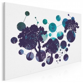 Genealogia drzewa - nowoczesny obraz na płótnie - 120x80 cm