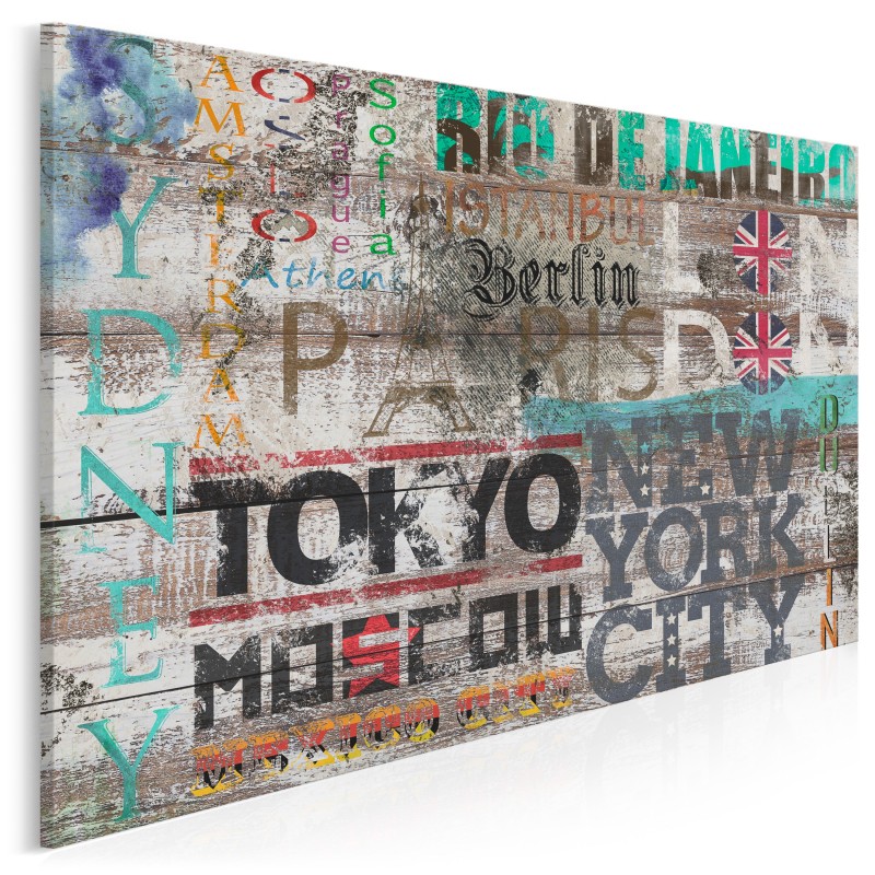 Podróż dookoła świata - nowoczesny obraz na płótnie - 120x80 cm