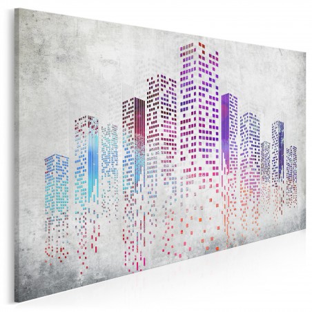 Miasto przyszłości - nowoczesny obraz na płótnie - 120x80 cm