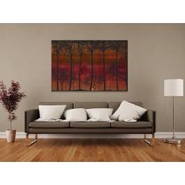 Letni zmierzch - nowoczesny obraz do sypialni - 120x80 cm