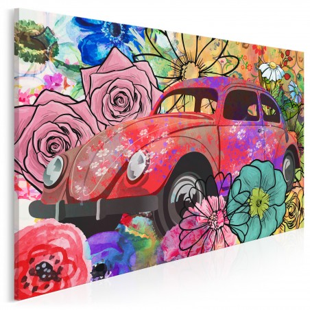 Flower power - nowoczesny obraz na płótnie - 120x80 cm