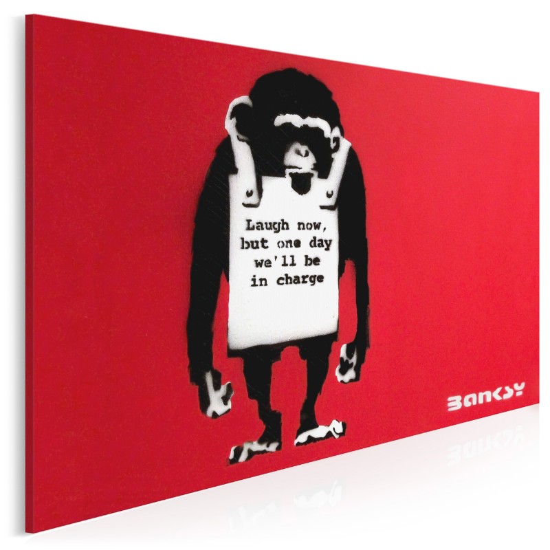 Banksy - Małpa - nowoczesny obraz na płótnie Banksy - Małpa - nowoczesny obraz na płótnie